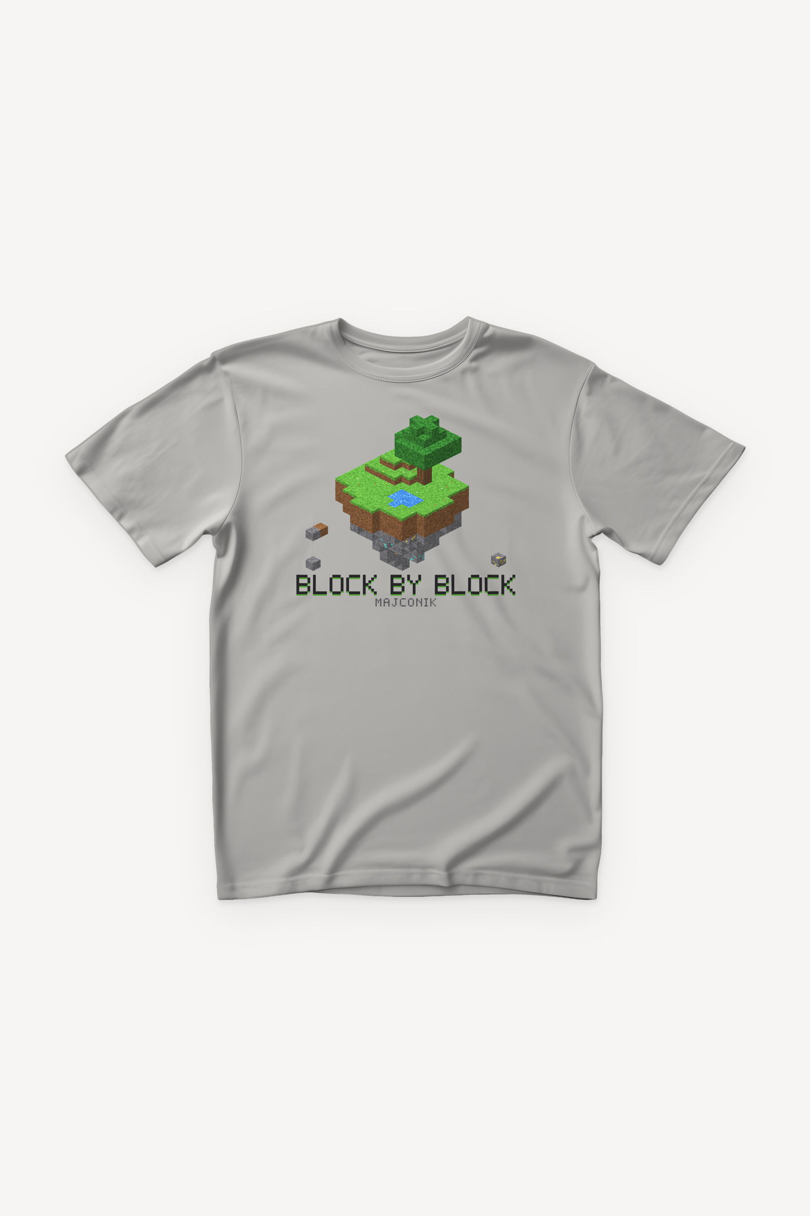 Block by Block majica - siva
