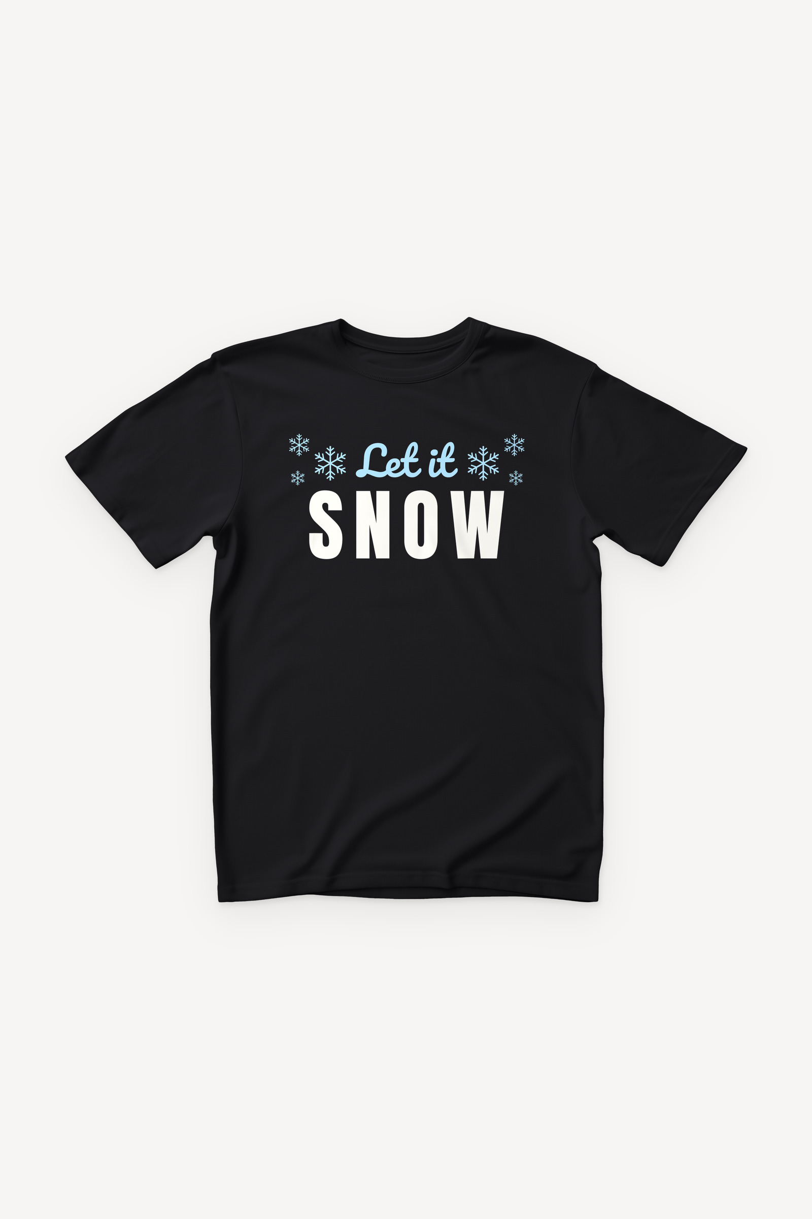 Let It Snow majica - crna
