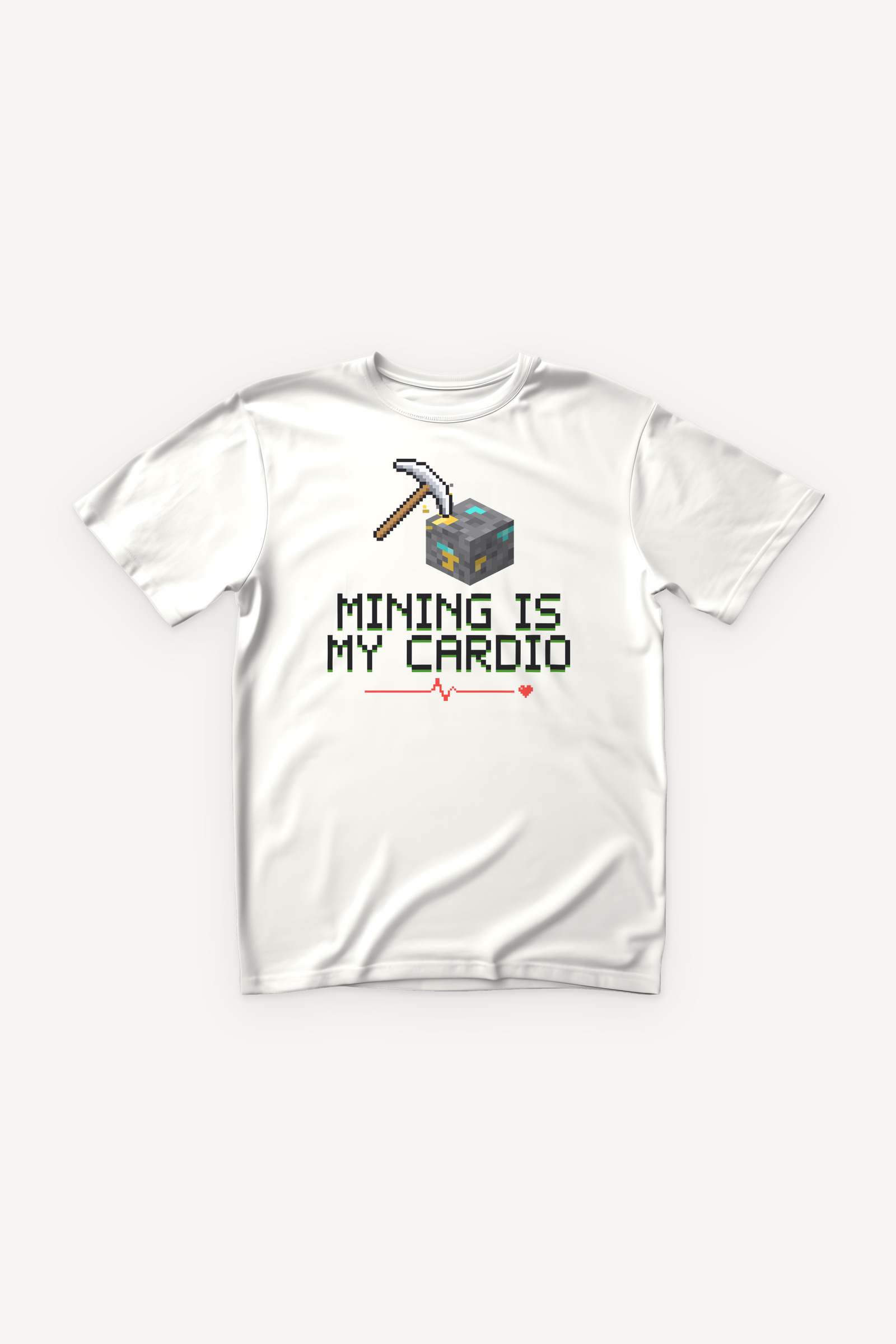 Mining Is My Cardio majica - bijela