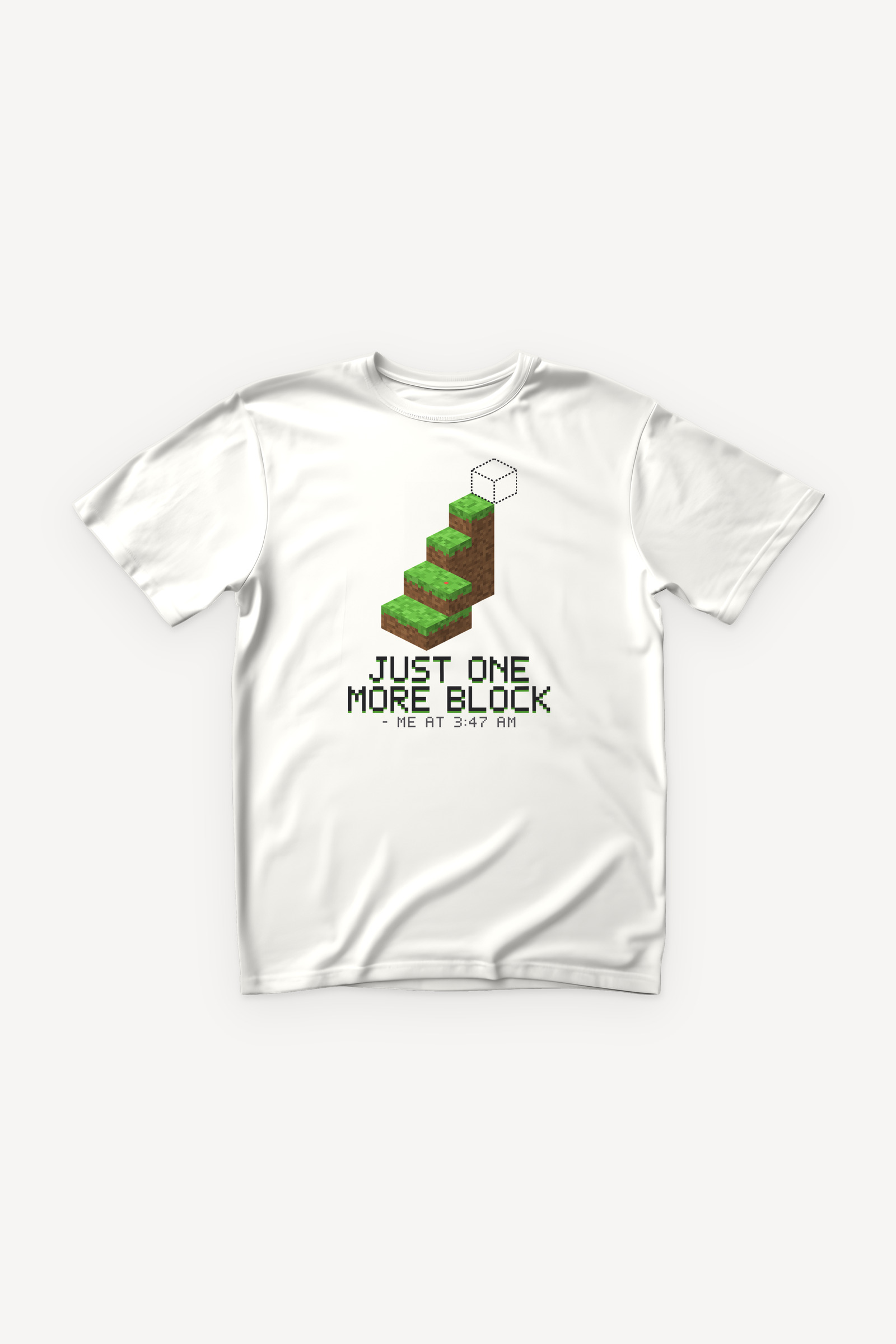 Just One More Block majica - bijela