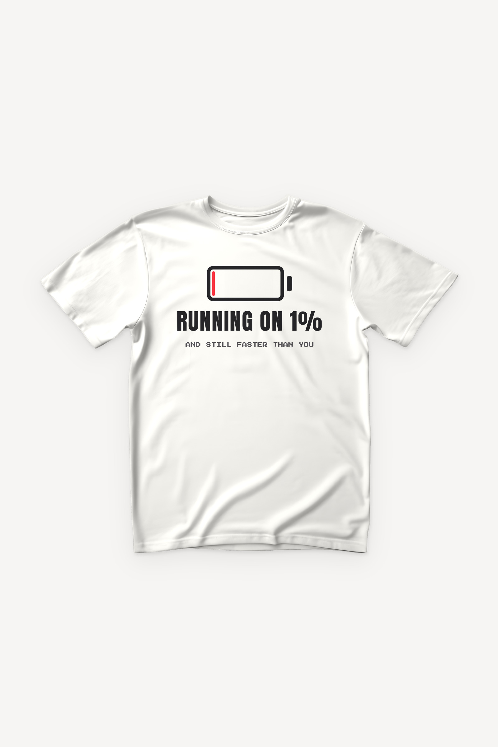 Running on 1% majica - bijela