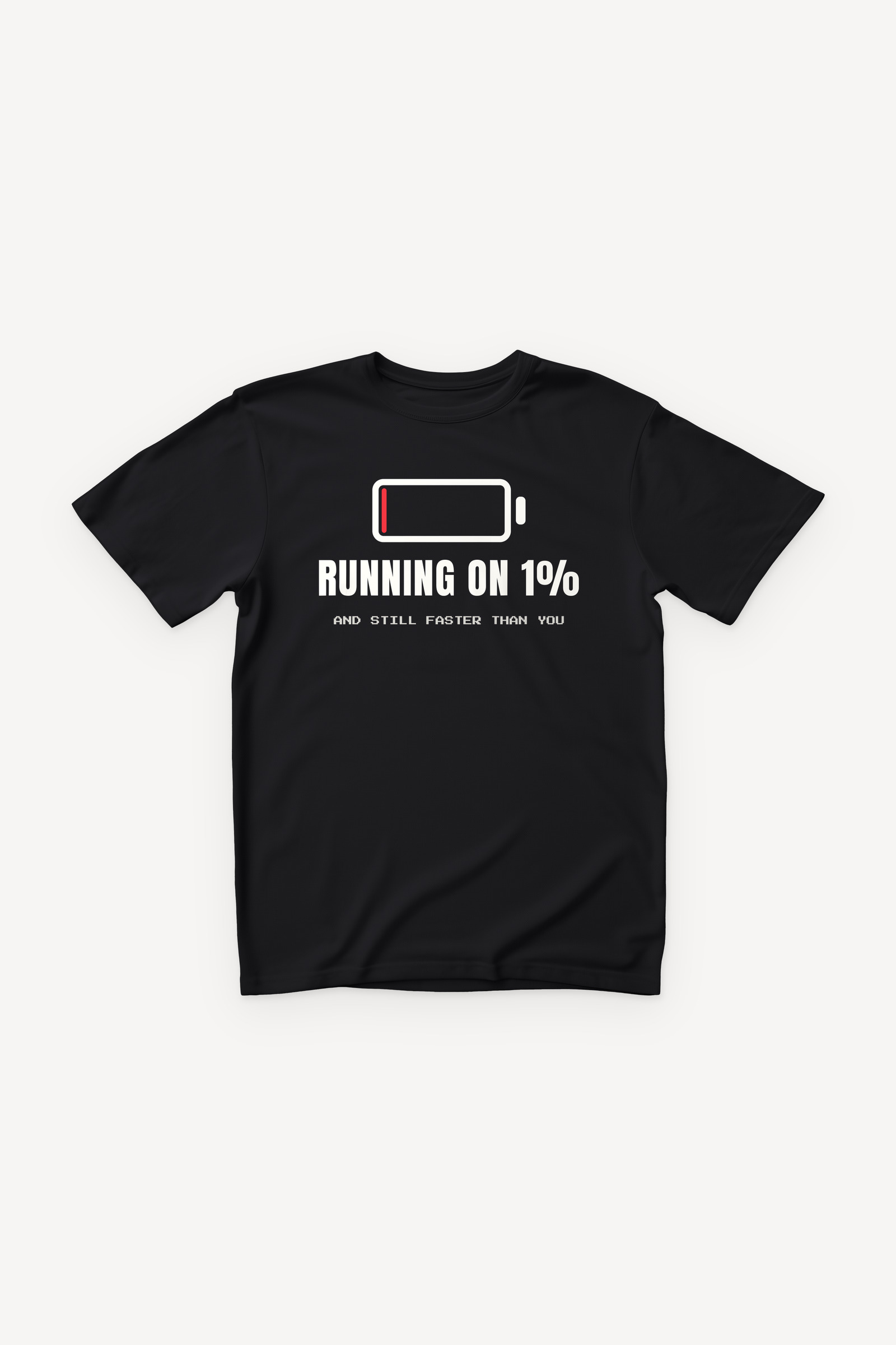 Running on 1% majica - crna