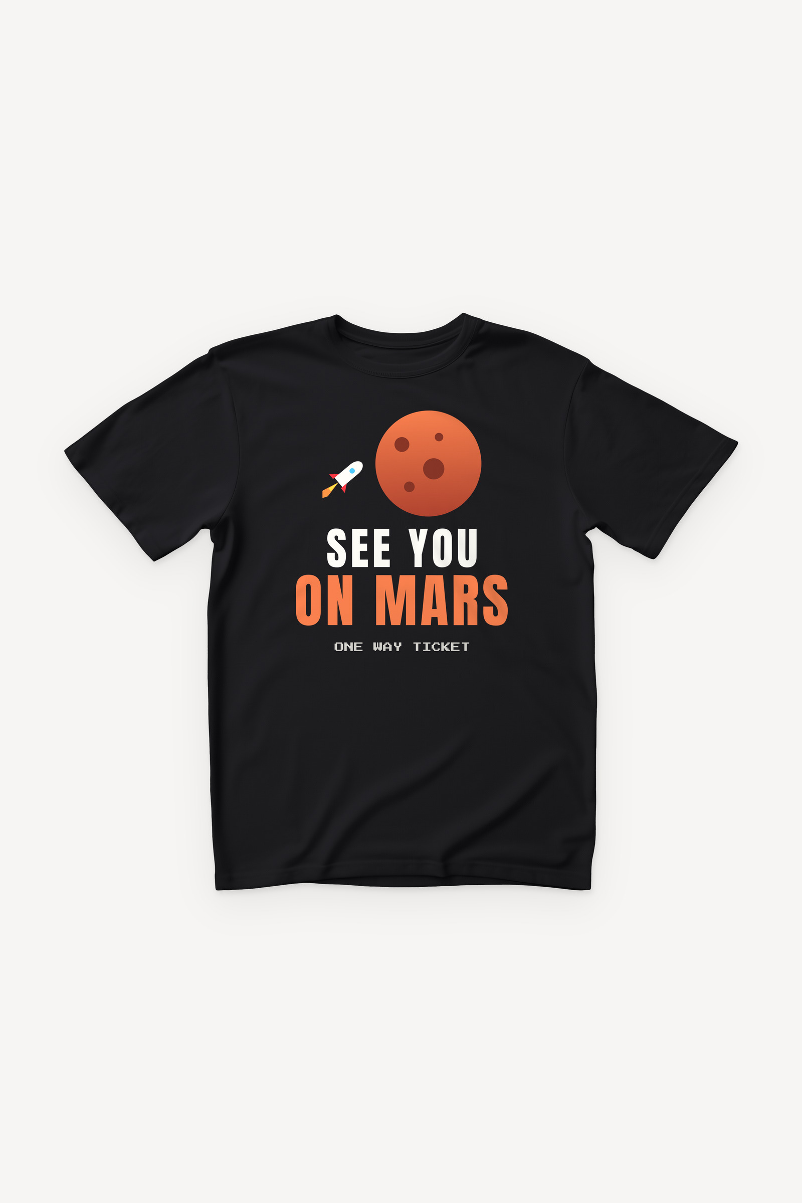 See You on Mars majica - crna