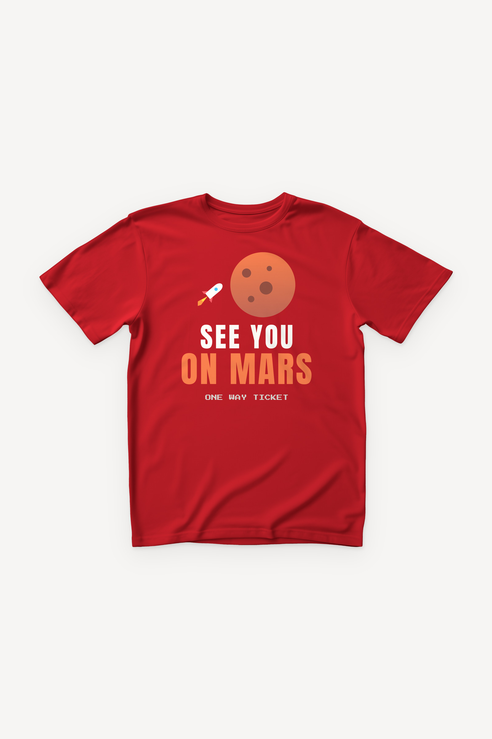 See You on Mars majica - crvena