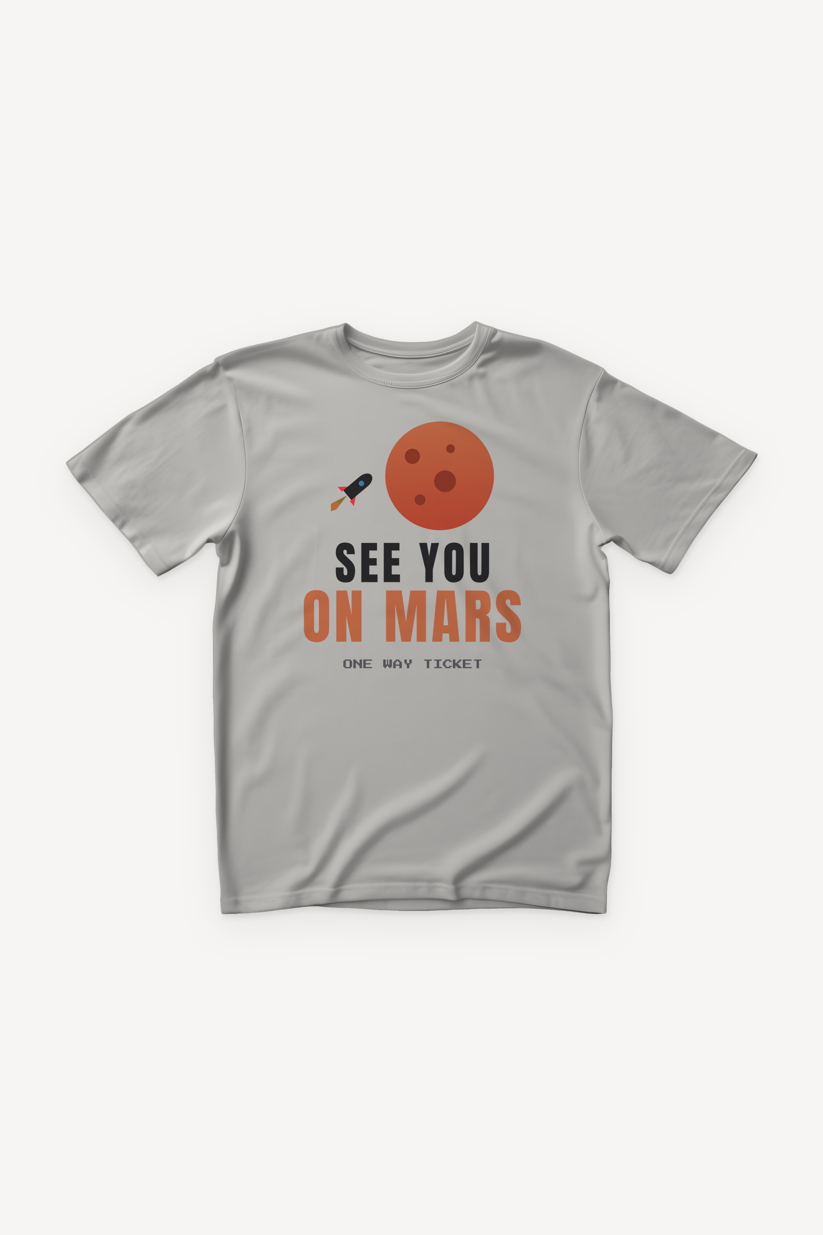 See You on Mars majica - siva