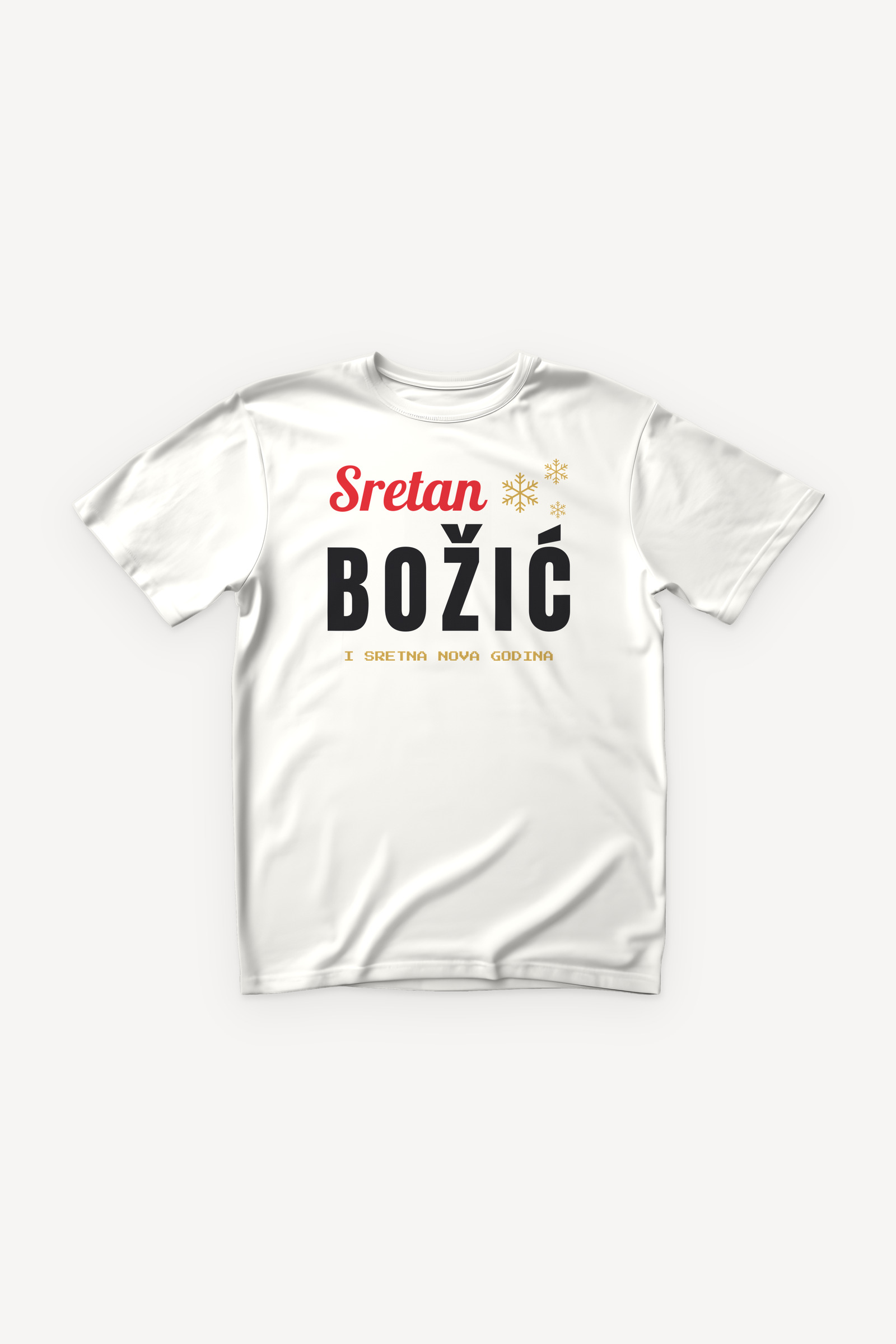 Sretan Božić majica - bijela